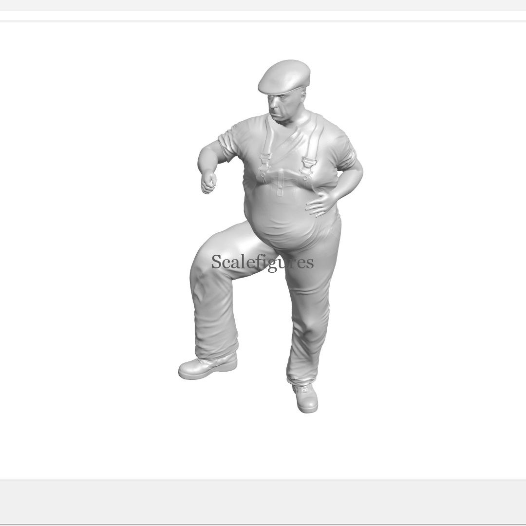 F46 - Train driver/worker with leg & arm up 2