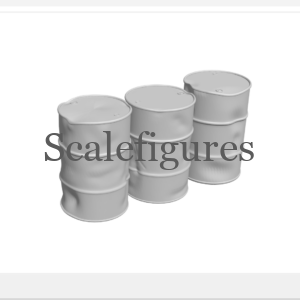 G10 - Set of 3 damaged oil drums
