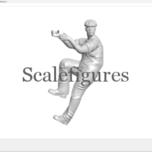 F135 - Worker hanging on to freight wagon or climbing ladder