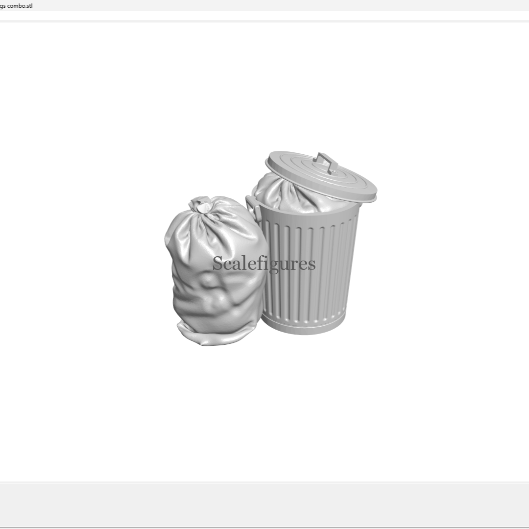 G16 - Trash Can with garbage bag inside & next to it